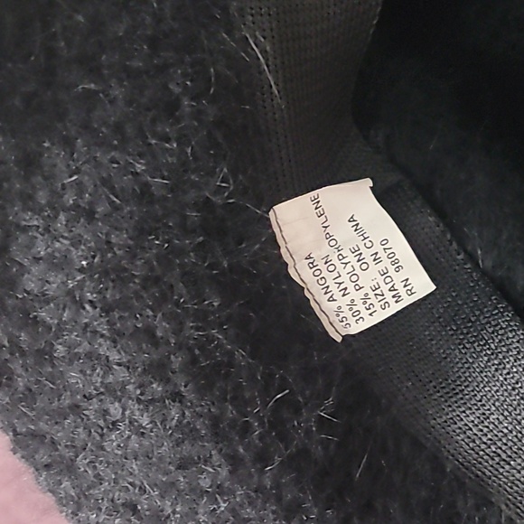 Black fuzzy beanie bucket hat one size women's - Picture 8 of 9